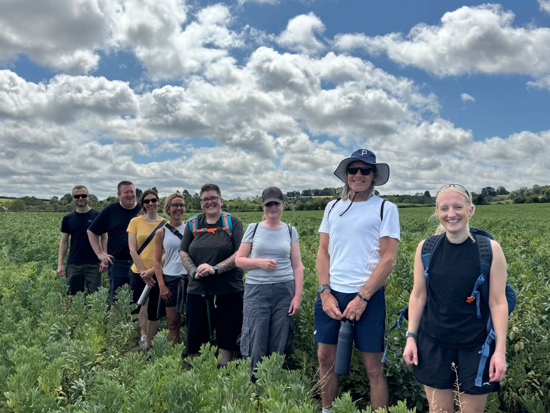WNP members on a group walk through the Northamptonshire countryside